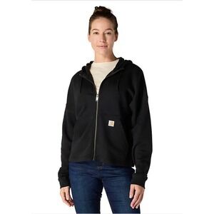 Carhartt Womens Tencel Fiber Series Loose Fit Full Zip Black‎ Hoodie  XL NWT